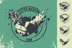 Tattoo Machine Sign