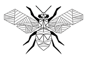 Geometric Bee and Honeycomb, a Graphic by sarahtypes (Thumbnail 2 of 3)