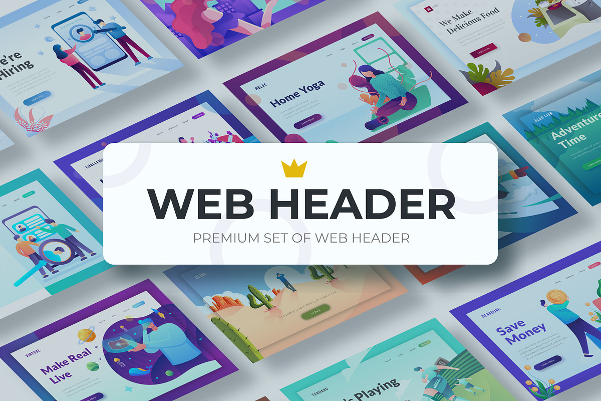 17 Premium Web Header Concept, a Templates & Theme by SLAB! Design (Photo 1 of 6)