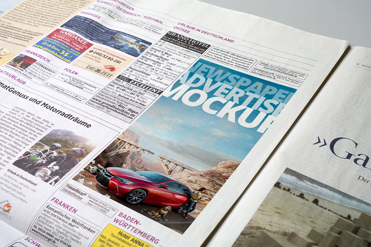 Newspaper Advertise Mockup v3, a Print Template by 2dsight (Photo 8 of 10)