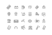 Electronics Line Icon Set, an Outline Icon by Tettygreen (Thumbnail 2 of 2)