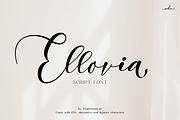 Ellovia | Script Font, a Script Font by Ekahermawan (Thumbnail 1 of 14)