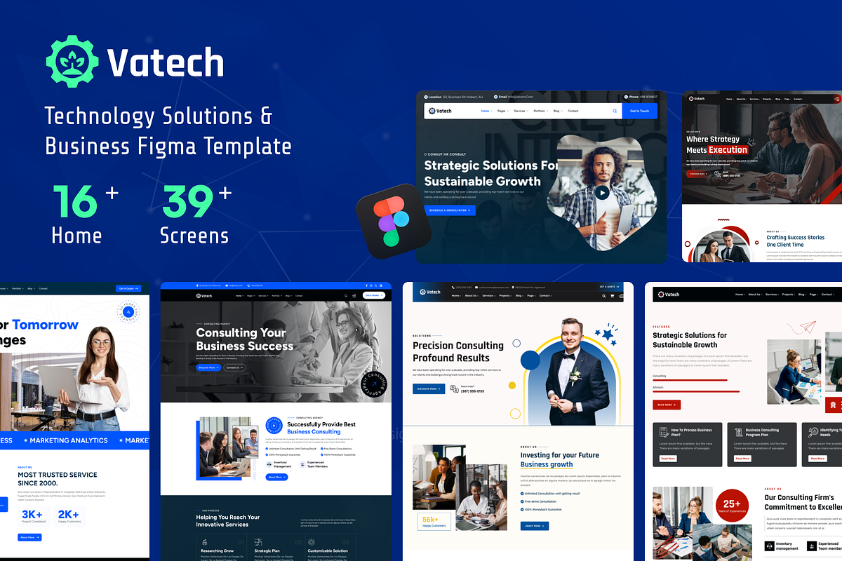 Vatech - Technology Solutions Figma, an UI Kit Template by AliThemes (Photo 1 of 17)