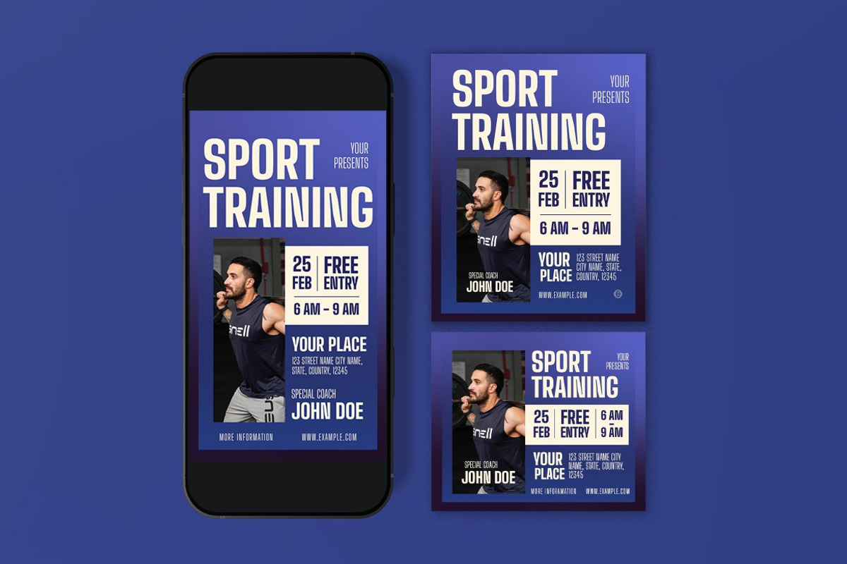 Sport Training Flyer, a Flyer Template by graphicook (Photo 3 of 3)