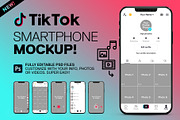 TikTok Smartphone Mockup, a Templates & Theme by MDG (Thumbnail 1 of 7)