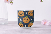 Funny Pumpkin Starry Night Pattern, a Pattern Graphic by FloridPrintables (Thumbnail 2 of 11)