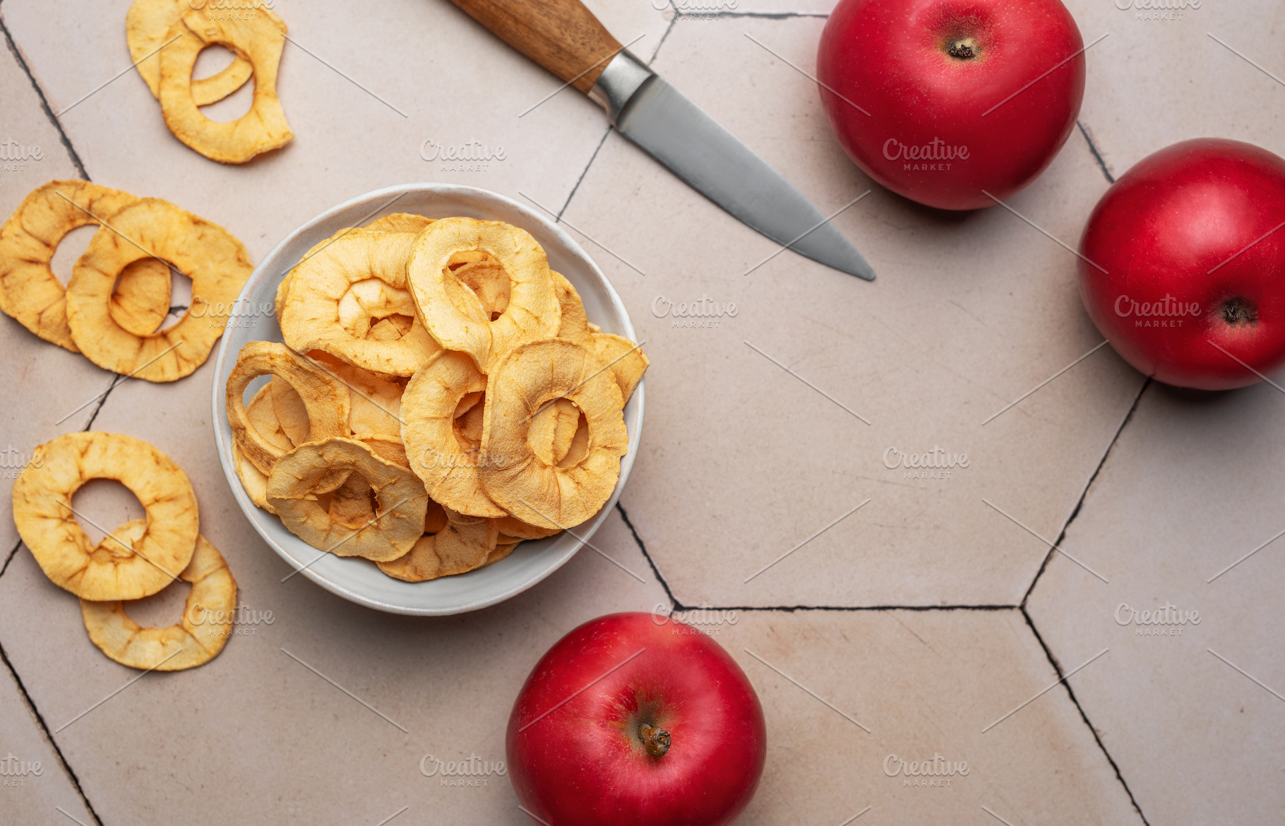 Dried apple chips, a Food & Drink Photo by Olena Rudo