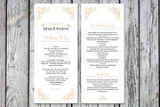 Wedding Ceremony Program Template, an Invitation Template by retrographix (Thumbnail 1 of 4)