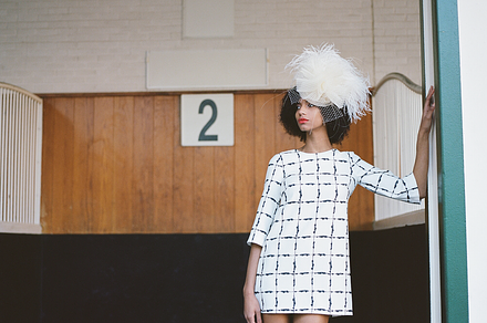 Race day fashion stock photo containing fashion and hat