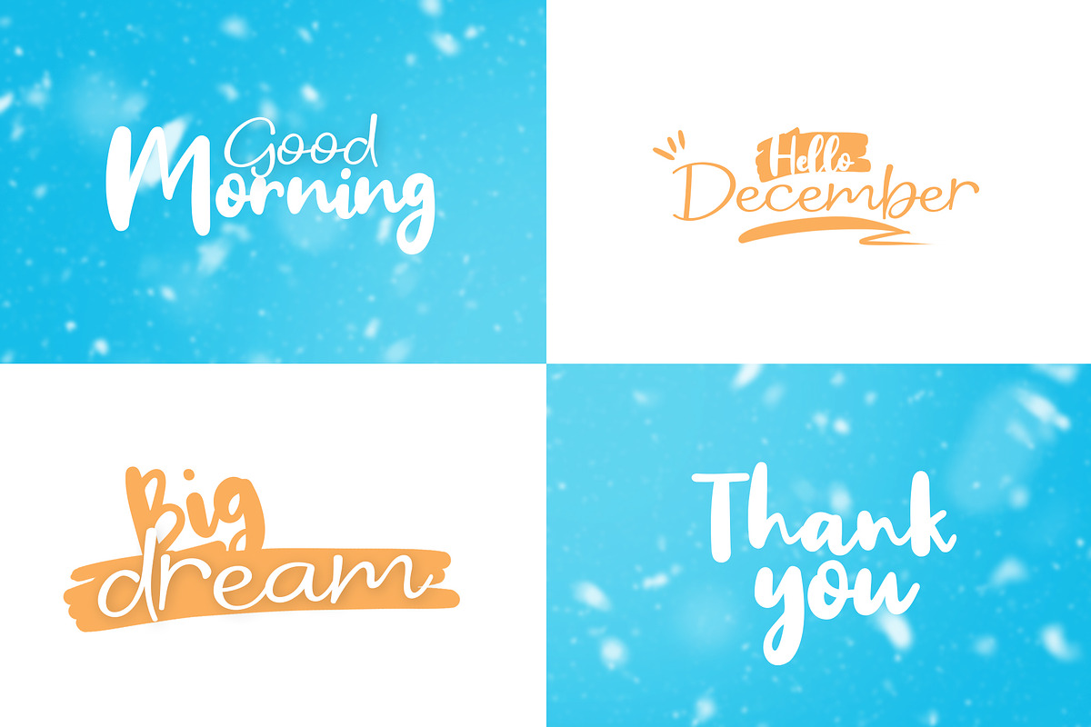 Winter Dream Trio Font preview 6