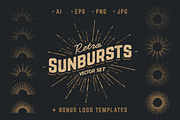 Retro Sunbursts, a Decorative Illustration by Vecster (Thumbnail 1 of 4)