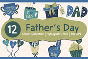 Father's Day Clipart Set, an Object Graphic by Drafts n Doodles (Thumbnail 1 of 3)