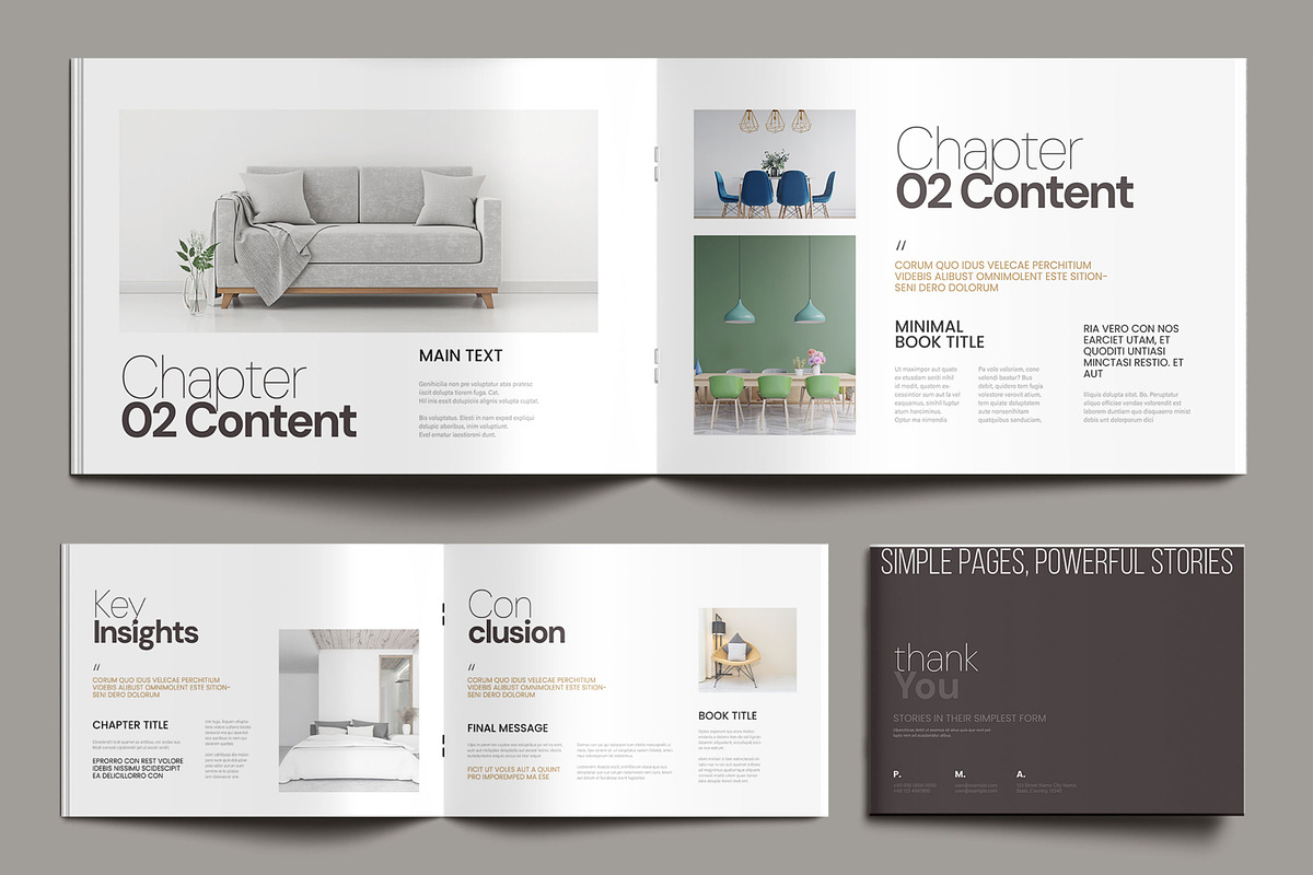 Modern Minimal Book Layout Template