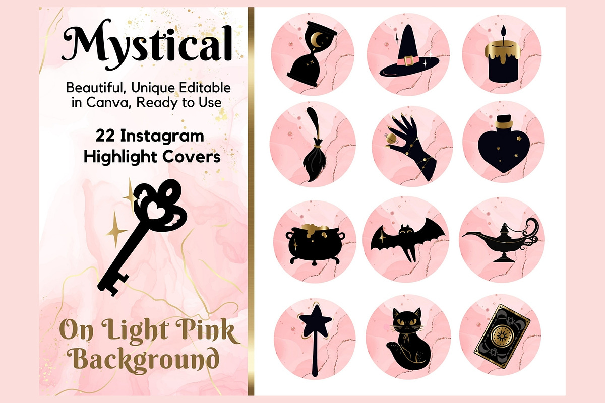 Witchy Instagram Highlight Covers, a Marketing Template by CopertiniStudio (Photo 1 of 3)