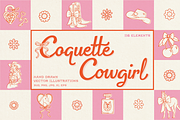 Coquette Cowgirl Illustrations, an Illustration by Antiquaria (Thumbnail 1 of 9)