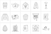 Winter everyday line icon set, an Outline Icon by NatalieArtShop (Thumbnail 10 of 16)