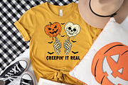 CREEPIN' IT REAL Skeleton T-shirt De, an Illustration by Libby Wishes (Thumbnail 3 of 5)