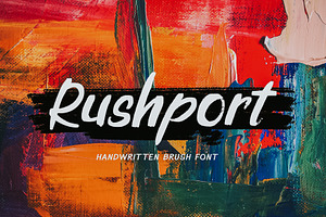 Rushport Handwritten Brush Font