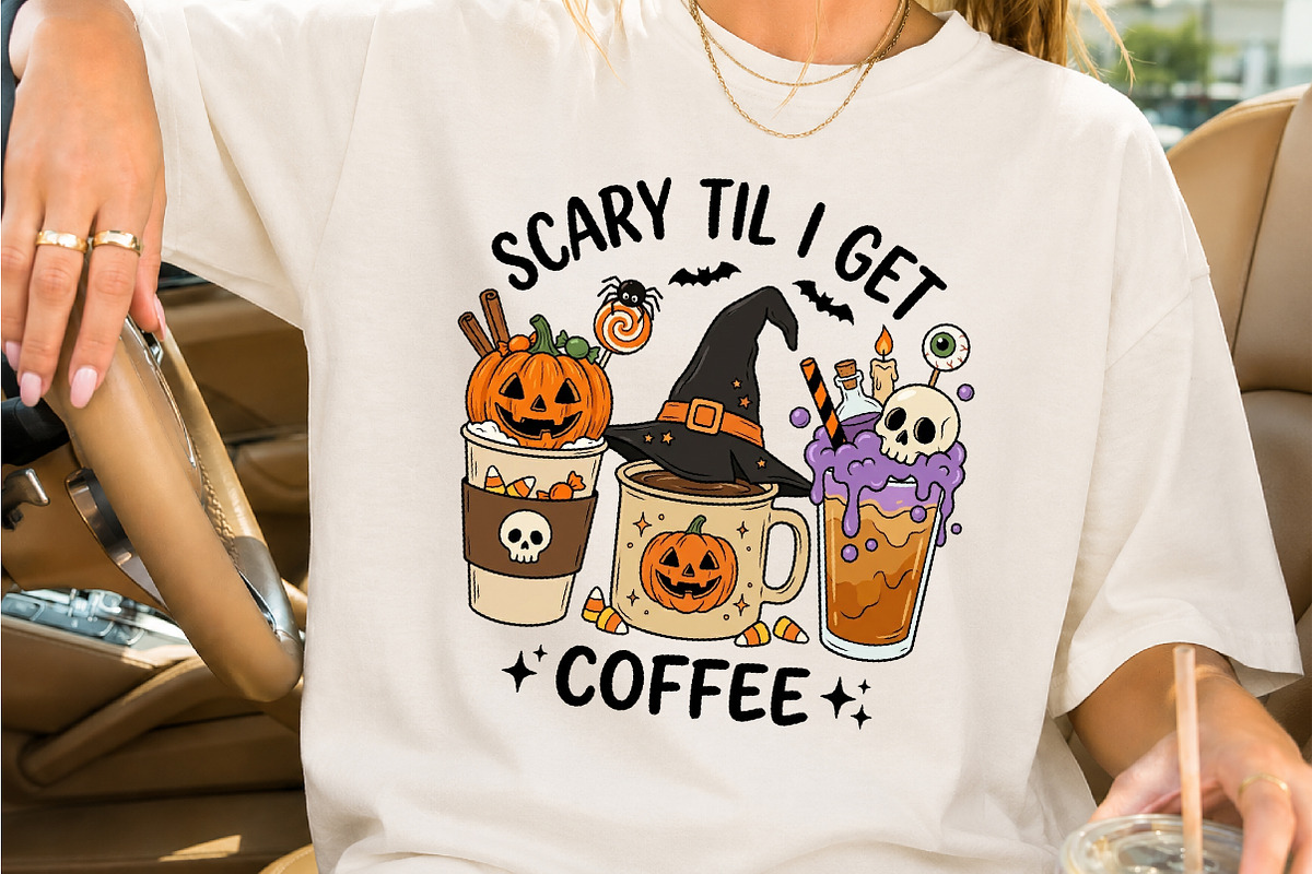 Scary Coffee Halloween Illustration, a Seasonal Illustration by Creative Art (Photo 2 of 3)
