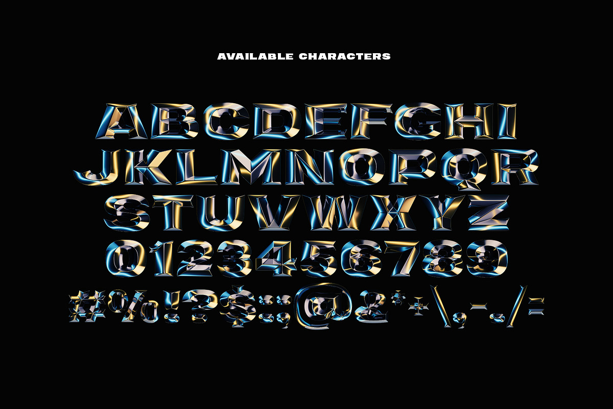 Chrome Lights - Bitmap Color Font, a Serif Font by Gleb Guralnyk (Photo 5 of 5)