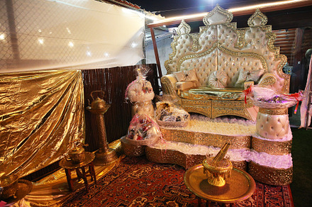 Jewish Hupa , wedding putdoor .