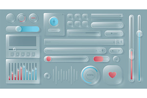 Glass ui glassmorphism with 3d, an Object Illustration by Frogella