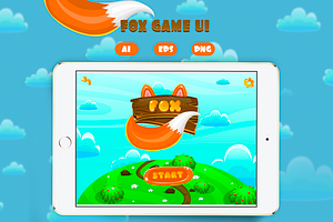 Cartoon Fox Game Interface Pack