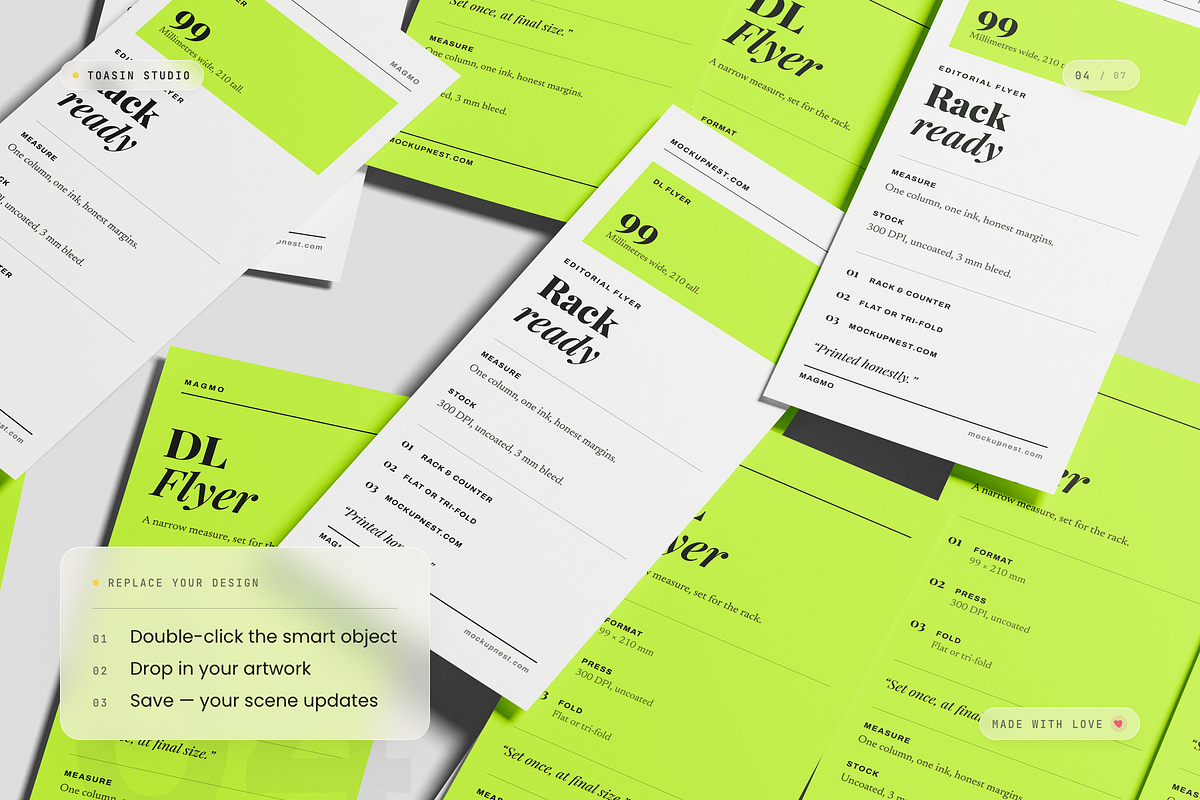 DL Flyer Mockup, an Advertising Mockup by Toasin Studio (Photo 4 of 7)