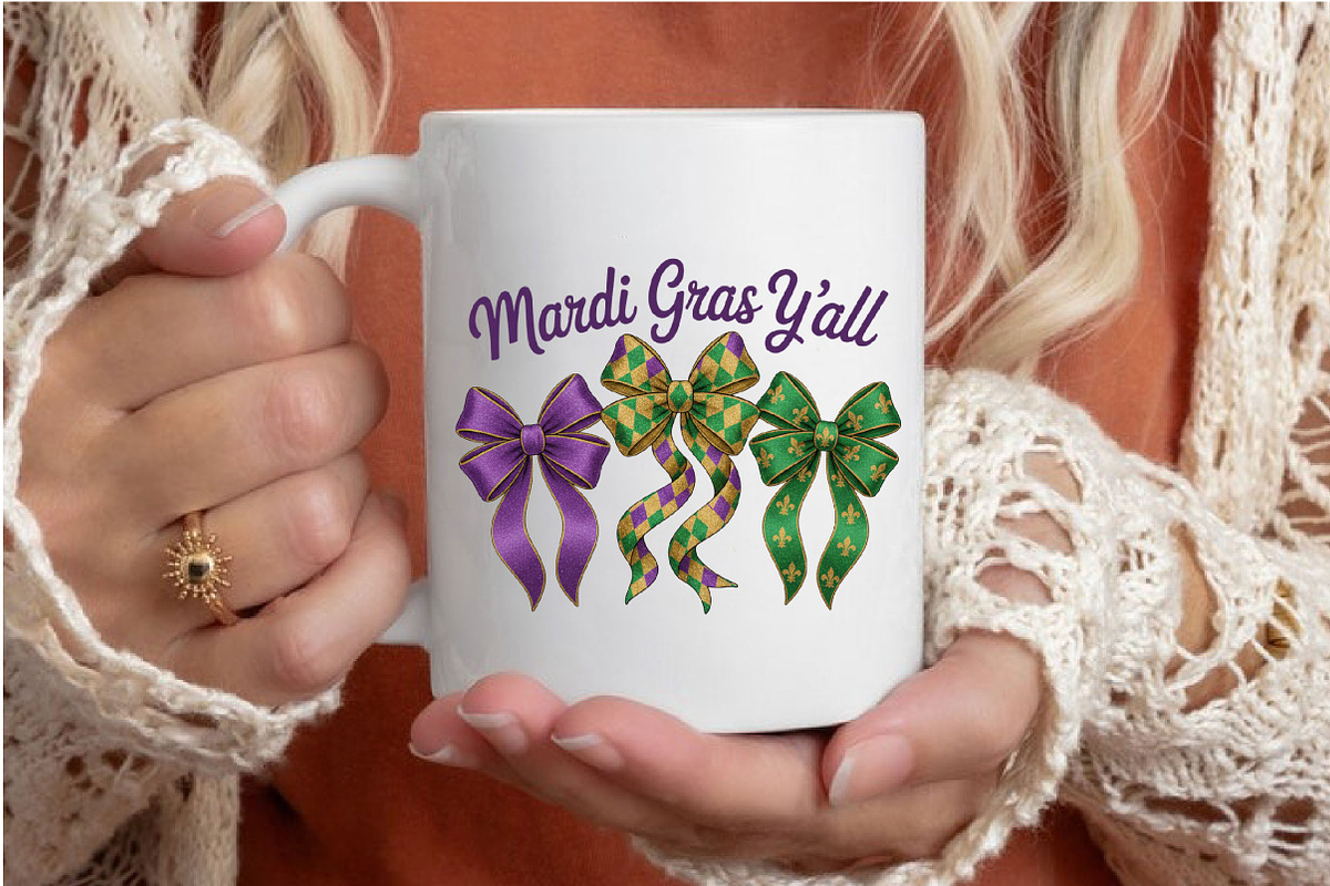 Mardi Gras Coquette Png, Mardi Gras, an Illustration by Designking (Photo 6 of 6)