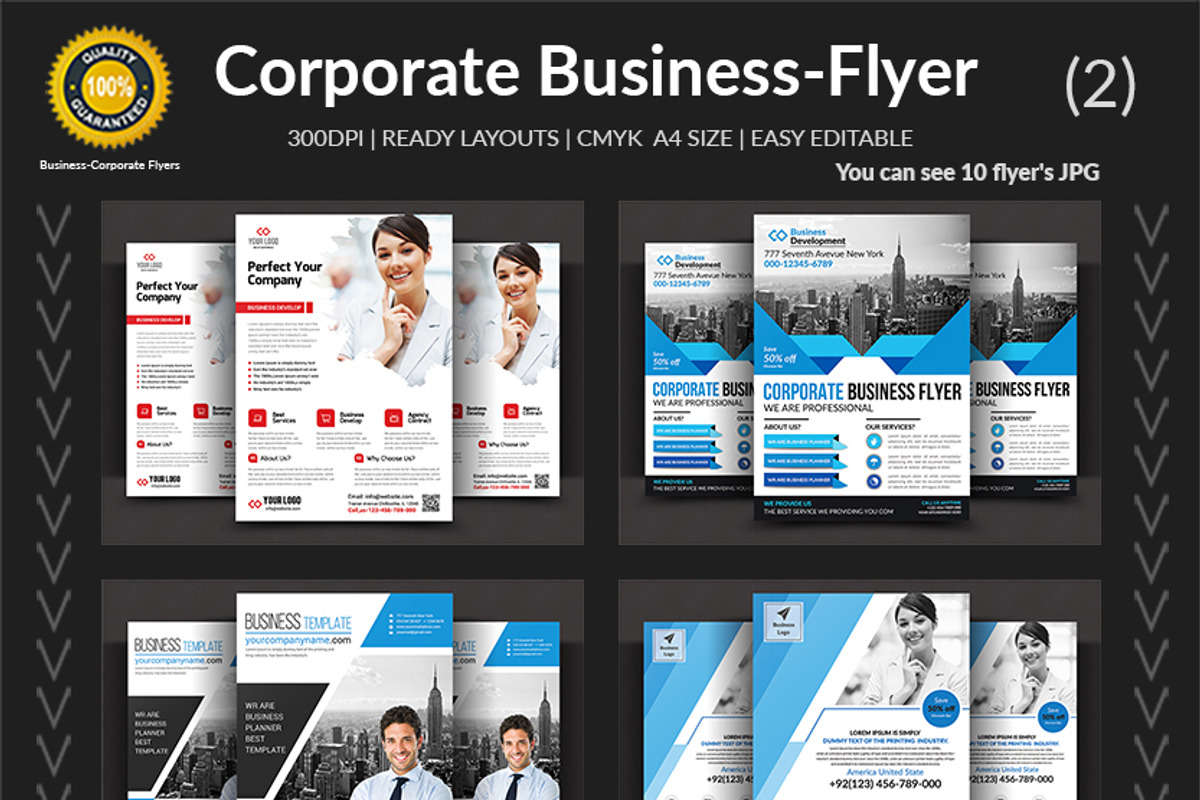 50 Corporate Business Flyers Bundle, a Flyer Template by AfzaalGraphics (Photo 3 of 6)
