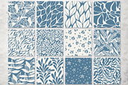Blue and beige floral patterns, a Pattern Graphic by pineart (Thumbnail 7 of 7)