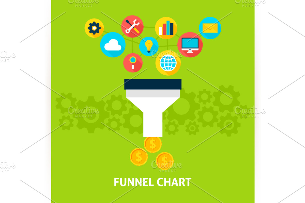 Sales Funnel Vector Concepts, a Finance Illustration by Anna_leni (Photo 4 of 6)