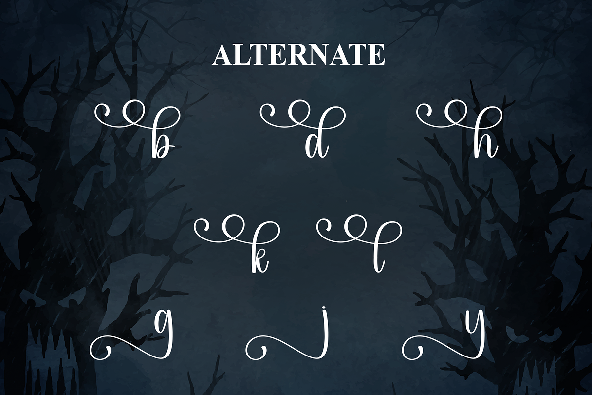 Spooky | Script Font, a Handwritten Font by Scratchones (Photo 8 of 8)