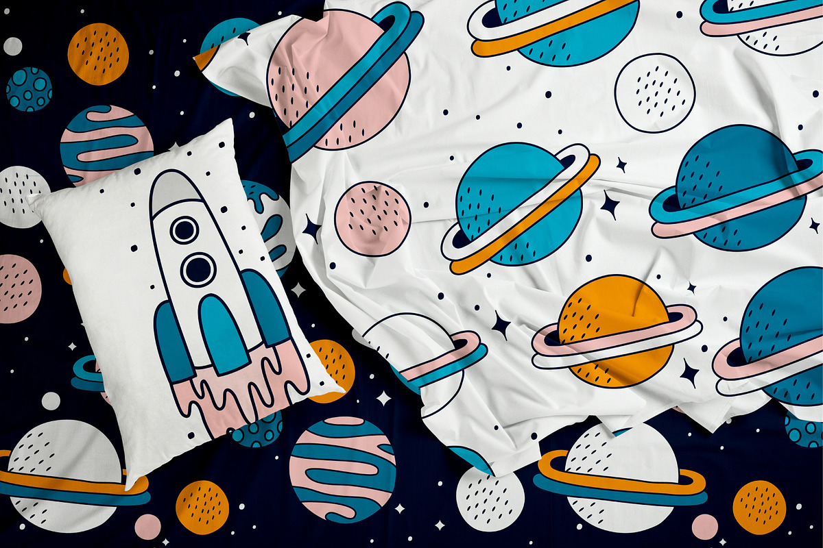 Space illustrations & patterns, an Illustration by Nastya Tkachova (Photo 9 of 9)