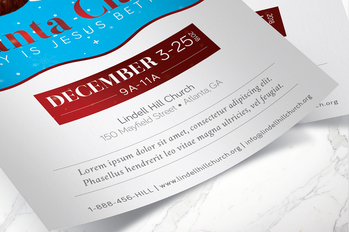 Santa Christmas Church Flyer PSD, a Flyer Template by Godserv Designs (Photo 7 of 9)