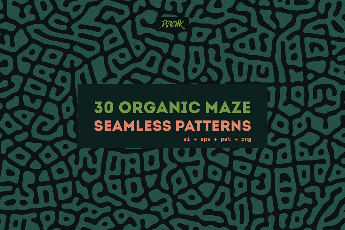 Organic Maze Seamless Patterns, a Pattern Graphic by dvtchk (Photo 8 of 12)