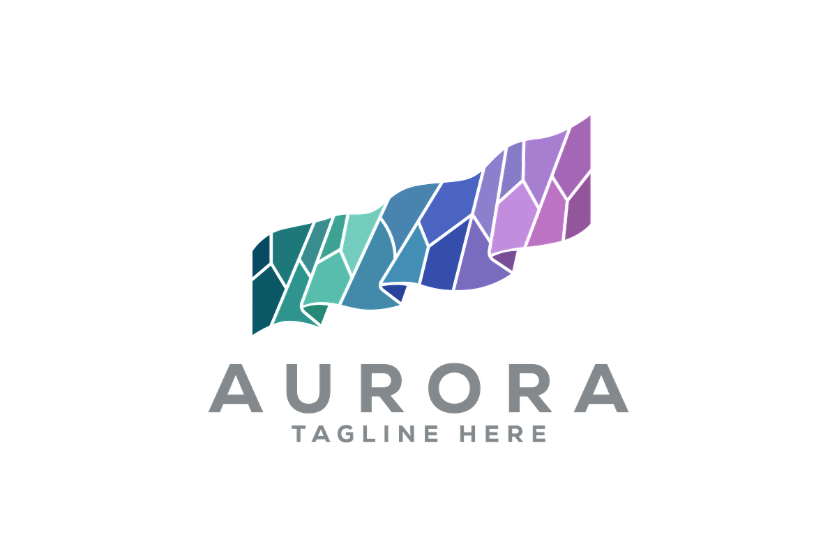 Abstract Aurora Wave Geometric Logo, a Branding & Logo Template by PrastHF (Photo 2 of 2)