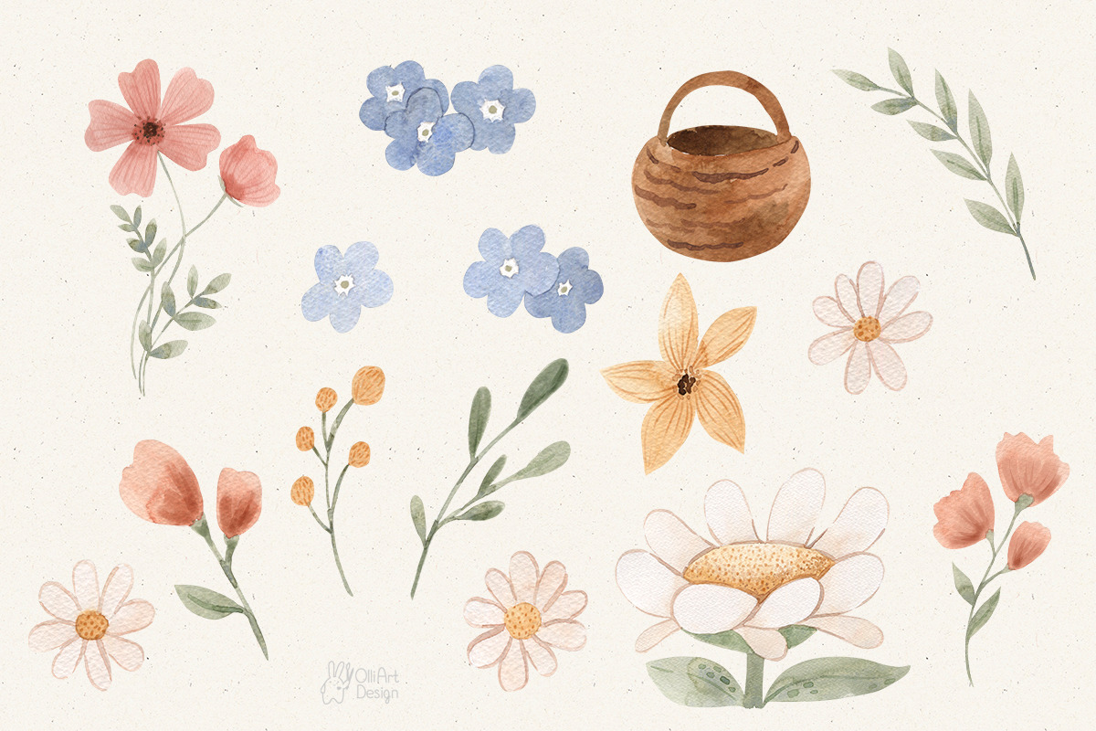 BEES and FLOWERS. Watercolor, an Animal Illustration by OlliArtDesign (Photo 3 of 7)