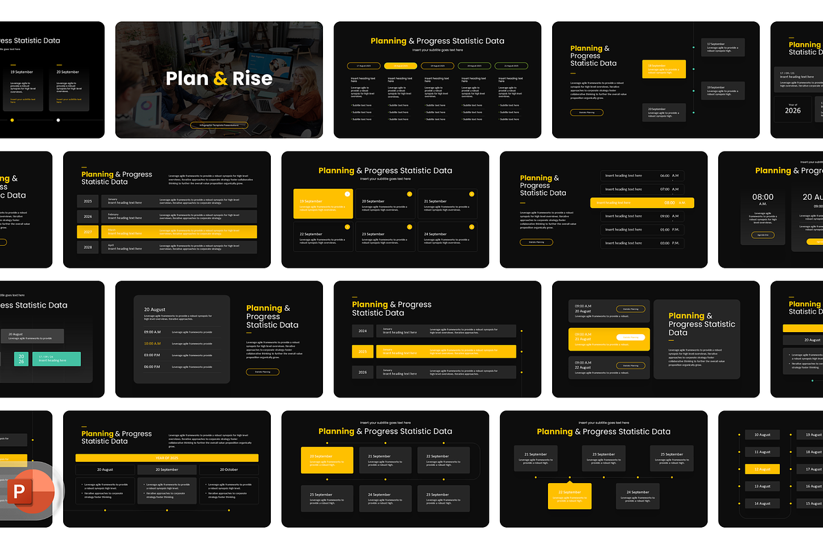 Timeline Process Presentation, a Presentation Template by Hammad Arif