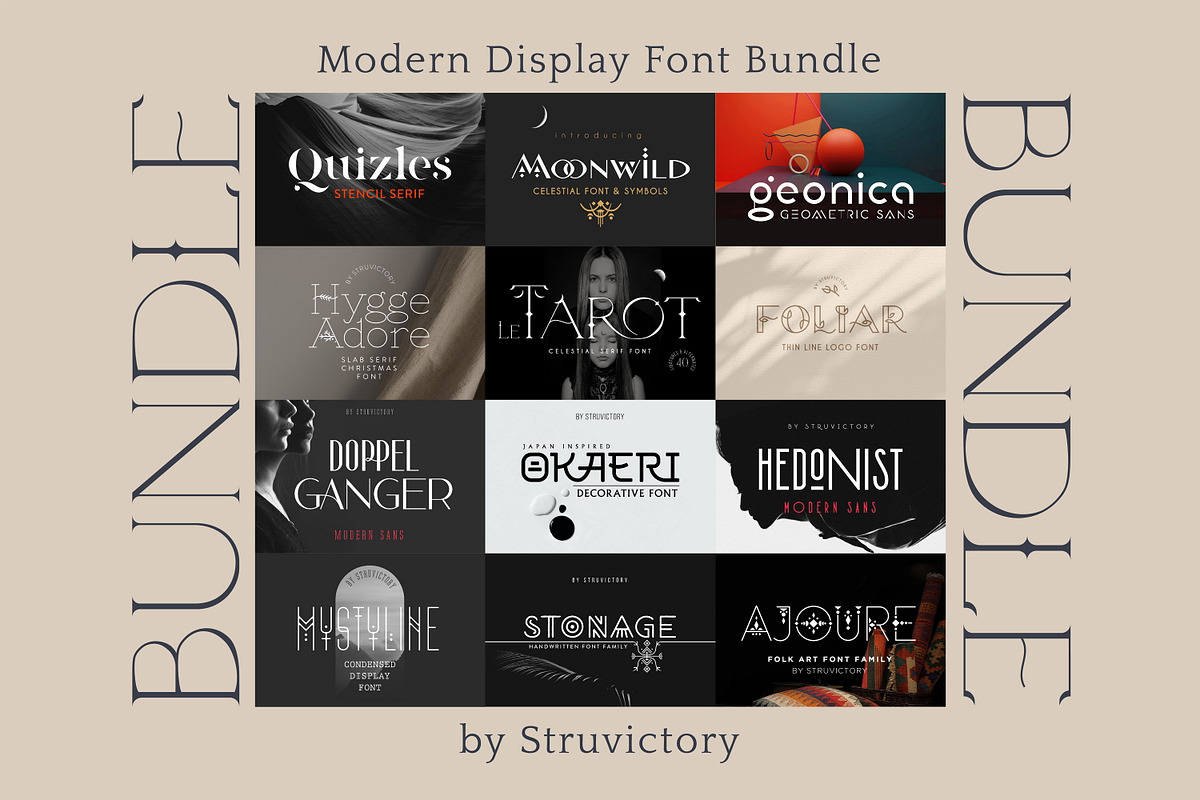 Modern Display Font Bundle, a Sans Serif Font by Struvictory.art (Photo 31 of 31)