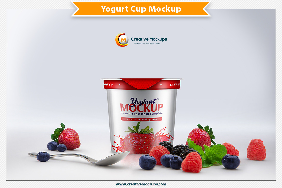 Yogurt Cup Mockup, a Cups & Container Mockup by Plus Media