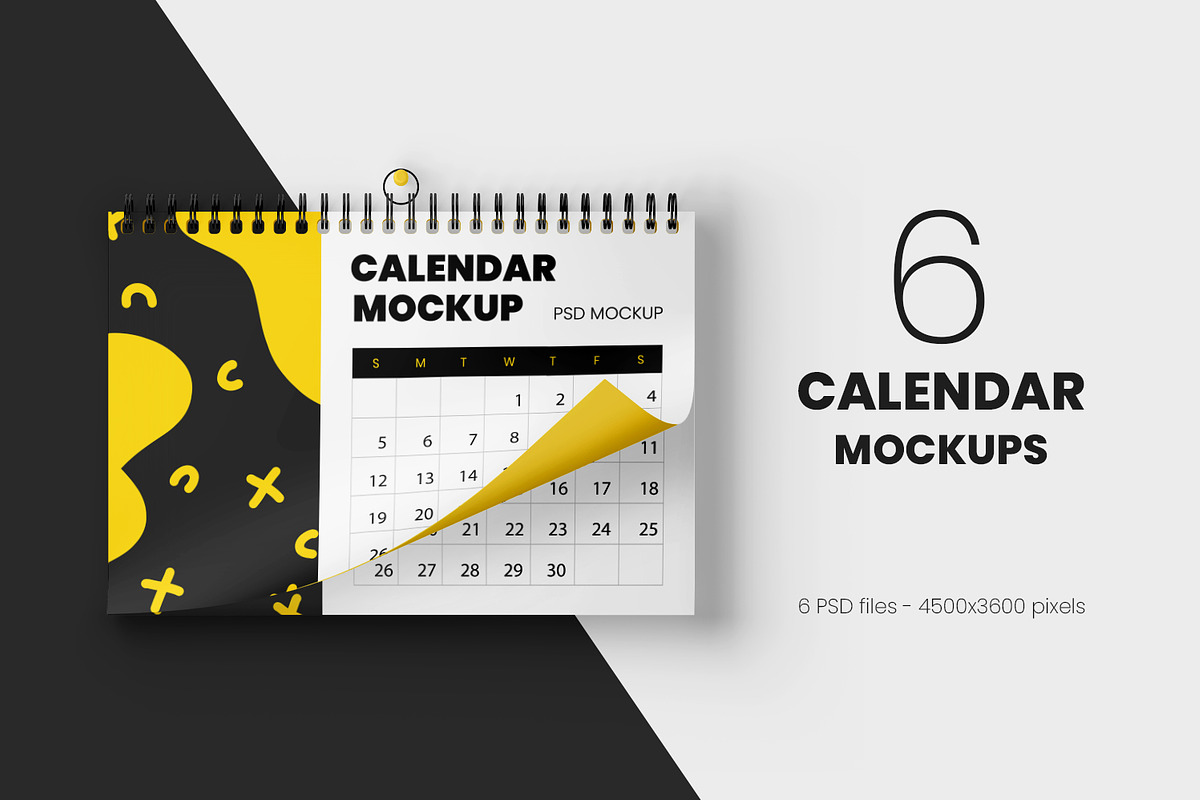 Wall Calendar Mockup Set, a Print Template by Graphic Bird (Photo 1 of 10)