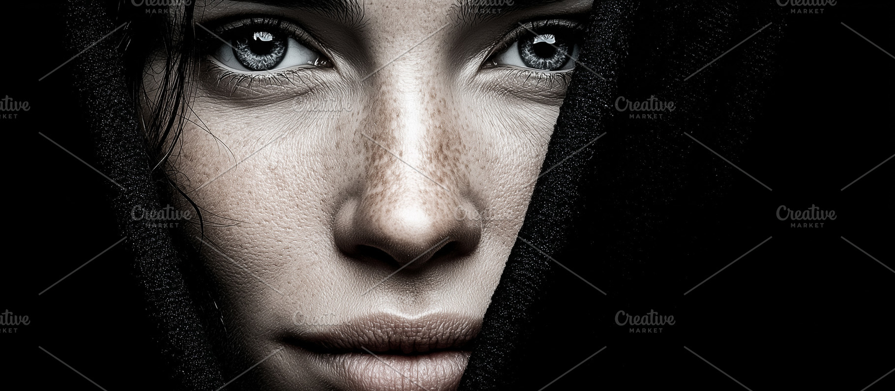 Close-up of a woman with striking, a Person Photo by MistyDay