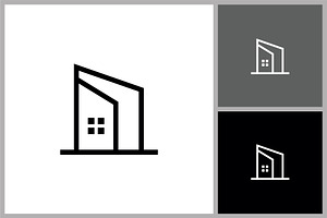 Modern House Outline Logo, a Branding & Logo Template by quadrazo