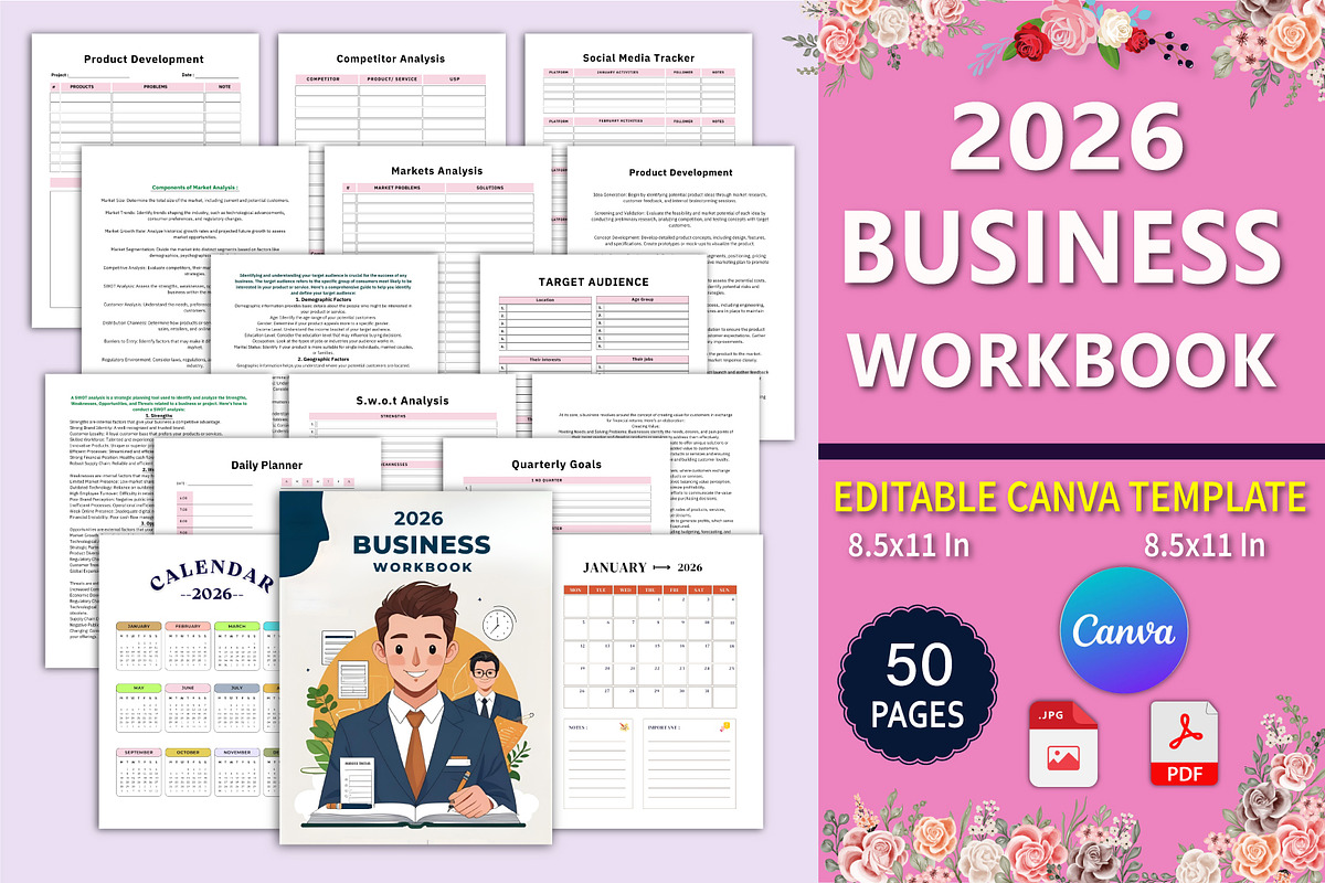 2026 Business Workbook, a Stationery Template by Designmela01 (Photo 1 of 7)
