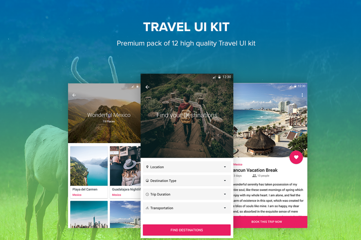 Travel - Material Design Templates, a Templates & Theme by UICreative (Photo 2 of 5)