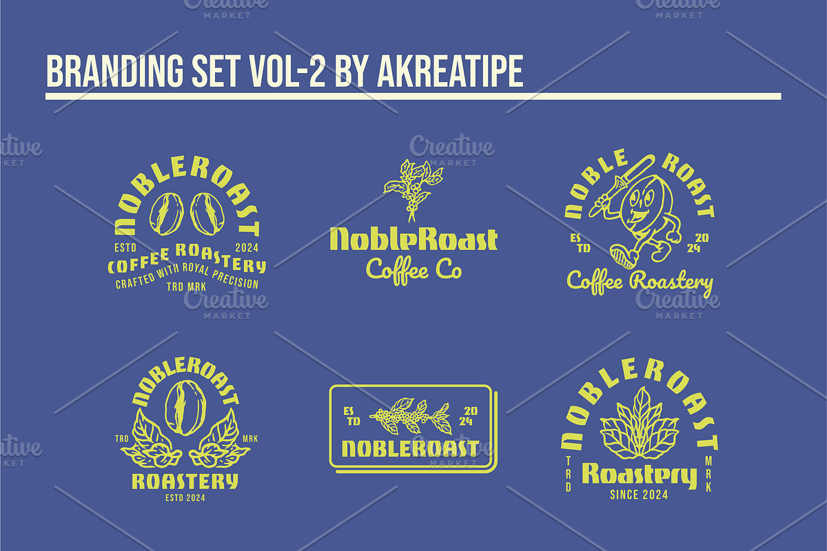 Coffee Roastery Logo Templates, a Branding & Logo Template by Akreatipe (Photo 3 of 11)