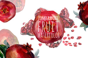 Pomegranate Watercolor