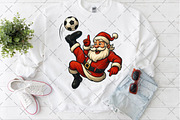 Santa Playing Soccer Funny Christmas, an Illustration by Craft Nest (Thumbnail 6 of 6)