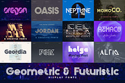 12 Geometric & Futuristic Fonts, a Font by MIIM (Thumbnail 1 of 37)